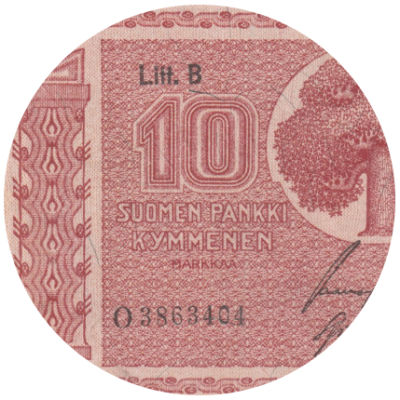 10 Markkaa 1945 Litt.B